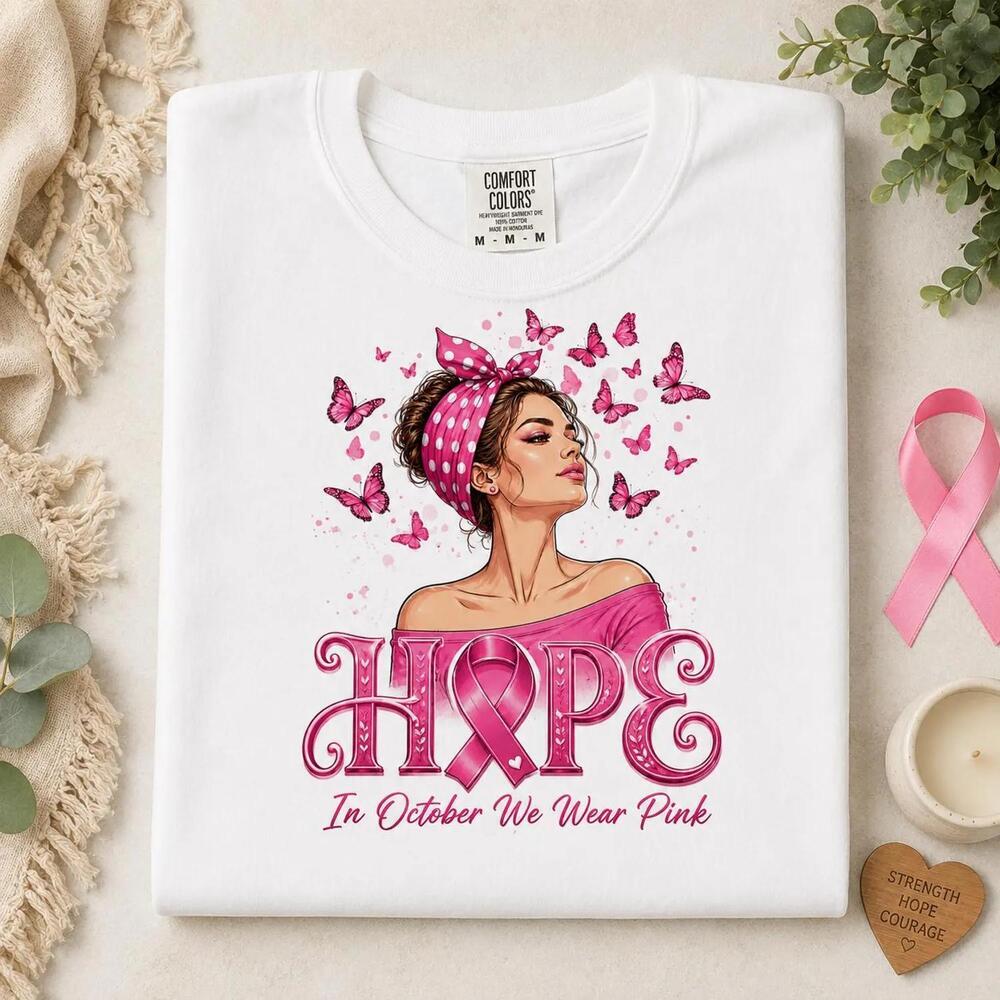 Awareness T Shirt, Hope In October We Wear Tee, October